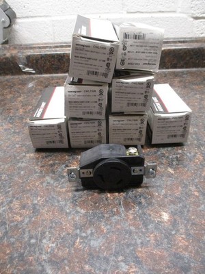 LOT OF 8 NEW ARROW HART LOCK CWL720R GROUNDED SINGLE RECEPTACLE 20A