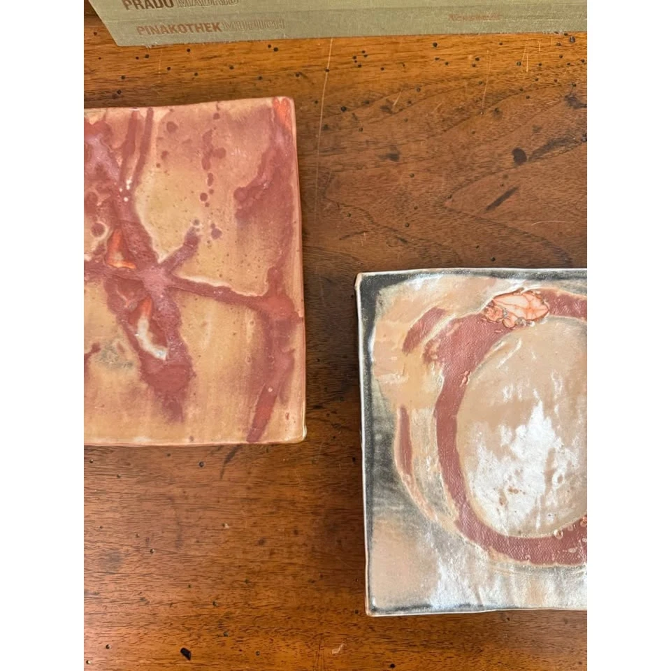 Unique Studio Pottery Plates – Abstract Hand-Glazed Designs, Set of 6 - Image 3 of 3