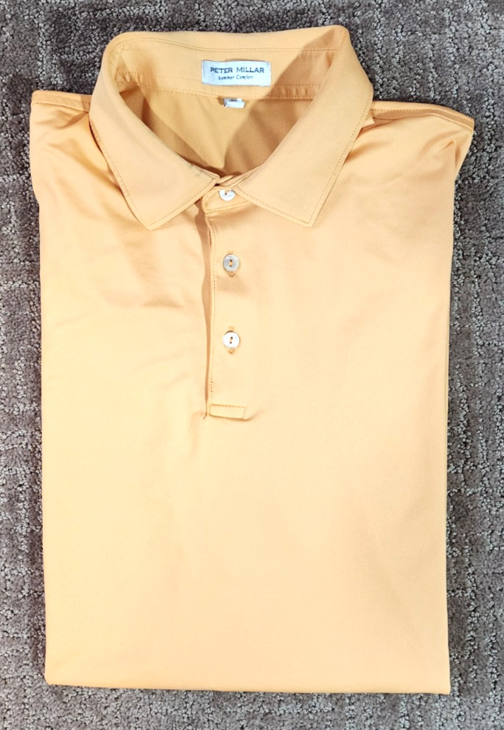 Peter Millar Summer Comfort Solid Jersey Polo Tan… - image 4