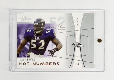 米7” Ravens (2) Old Man  / Write Me A Letter 70554X45 Mercury /00080 MINT SILVER PARALLEL 2004 Ray Lewis Flair Hot Numbers #21HN HOF