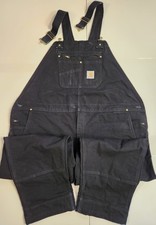 Carhartt Overalls Men's 50x30 -Black -Model 102776-001 -Hammer Loop