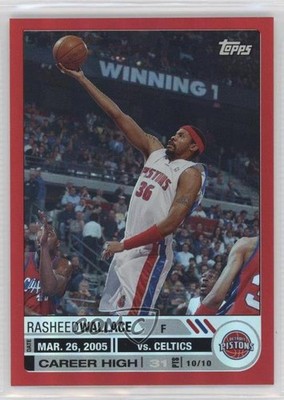 2005-06 Topps Big Game Red 30/99 Rasheed Wallace #27 2b6