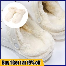 For Croc Clogs Shoes Replacement Fur Insoles Liners Winter Warm Furry Inserts