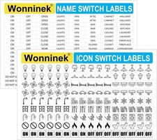Transparent Waterproof Light Switch Labels - 600 Stickers for Home Office