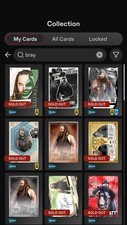 Lot Of (9) DIGITAL WWE Topps Slam Bray Wyatt AWARD