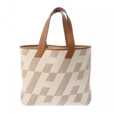 HERMES H AN VIE GM Ecru/Gold tote bag 800000133452000