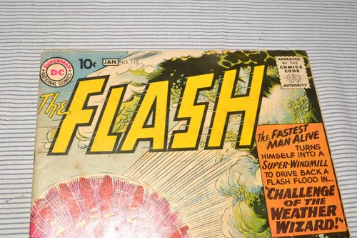 Flash # 110 First App Kid Flash & Weather Wizard DC Comics 1959 Vintage - Picture 3 of 8