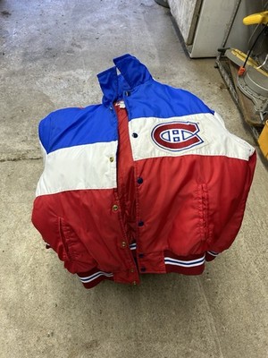 Montreal Canadians Staff/Team Members Shain Jacket NHL Hockey VTG 80s Retro L