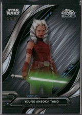 2024 Topps Chrome Black Star Wars 73 Young Ahsoka Tano Refractor 025/199