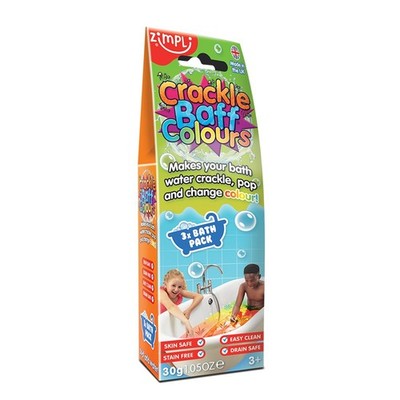 ZIMPLI - Crackle Baff Farben, 3 Badepack, lässt Ihr Wasser magisch knistern...