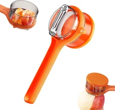 2026 Upgrade Kitchen Special Fruit Peeler with Box Storage, Double-Sided Stainle