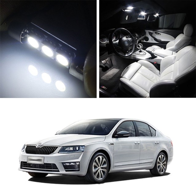 7Pcs Canbus LED Lamp Interior Map Dome Trunk Plate Light Bulbs For