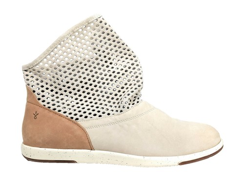 Emu Australia Lorne Beige & Tan Suede & Perforated Leather  display picture 1