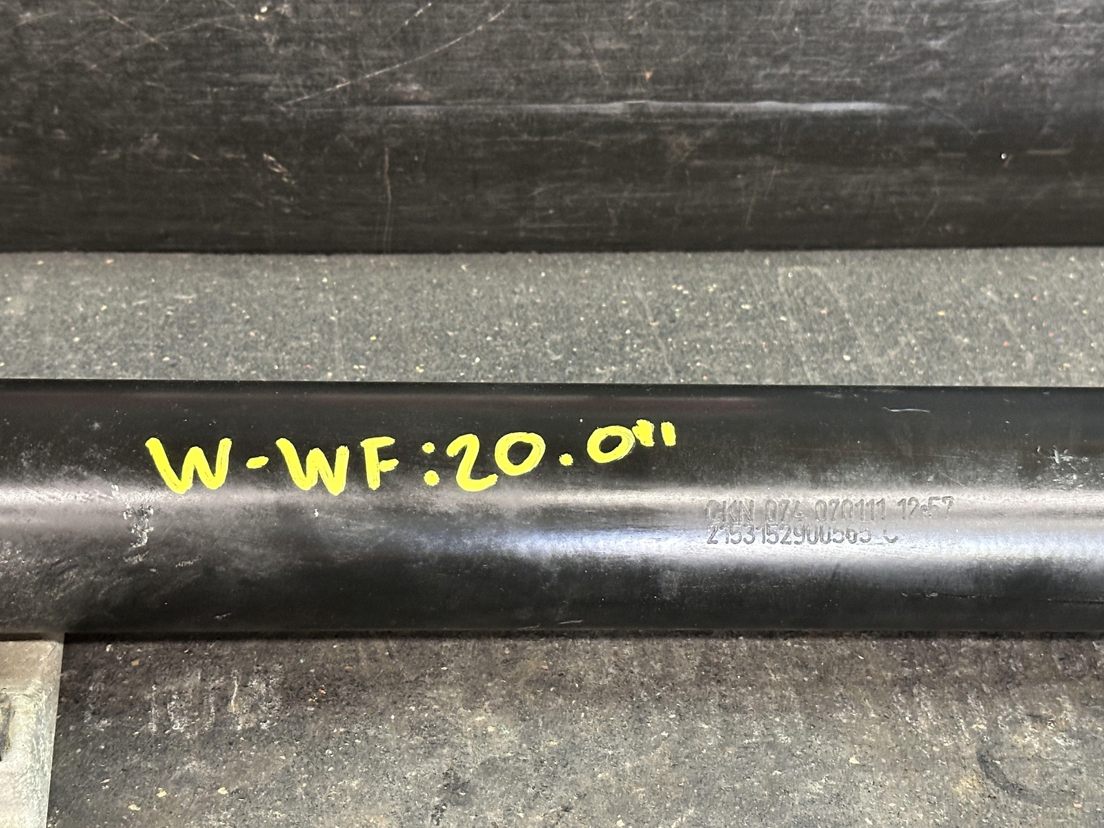 09-18 MASERATI GRANTURISMO 4.7 AT RWD REAR DRIVE SHAFT 18K W-WF:20.0 W-WR:17.25
