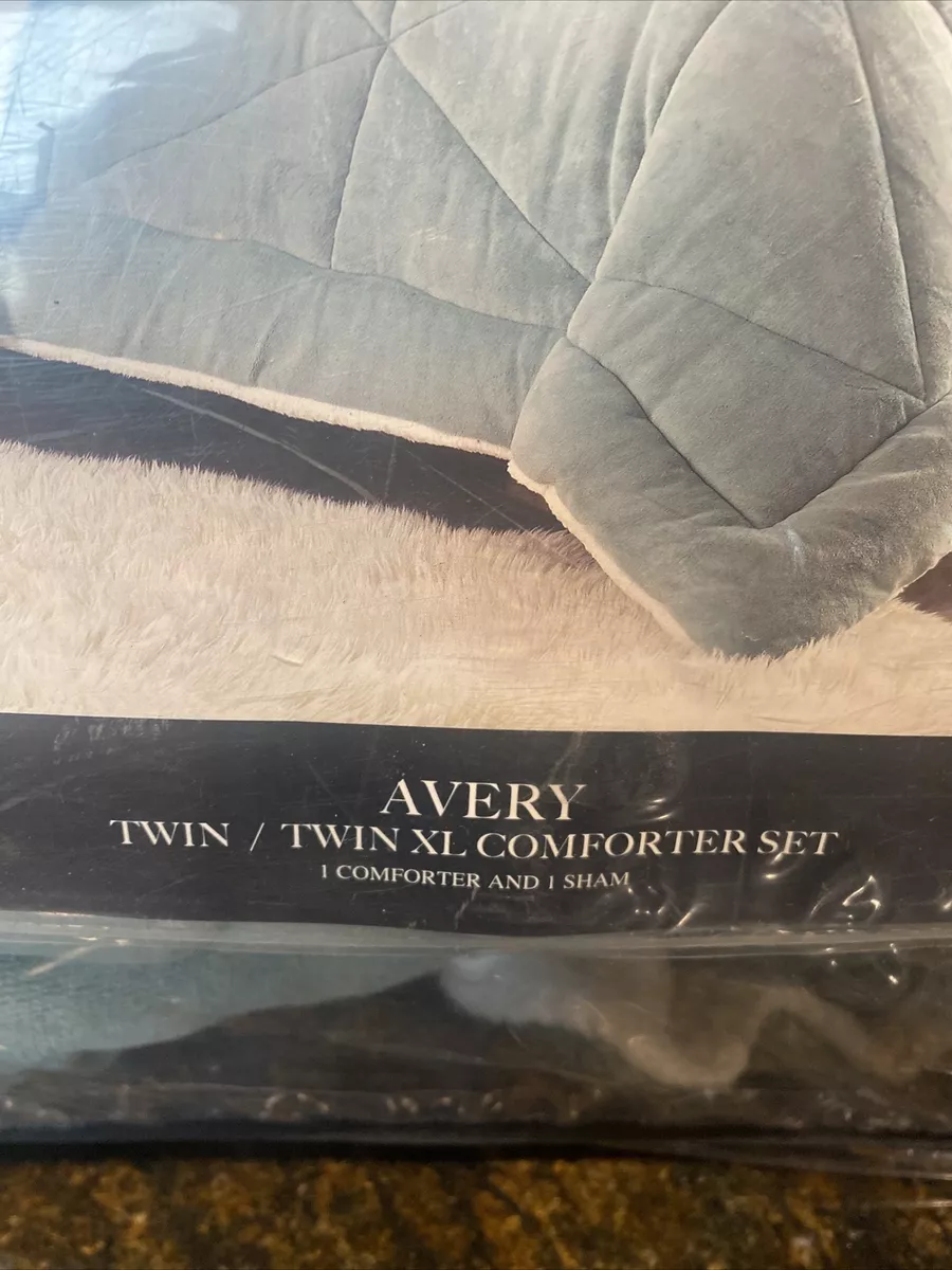 UGG Avery Twin Twin XL Plush Sherpa Comforter 68x86 Agave Blue