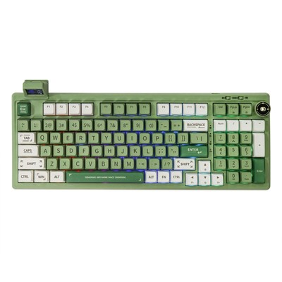 RT100 97 Keys Gasket BT5.0/2.4G/USB-C Mechanical Keyboard with Customizable D...