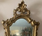 19th Century Italian Baroque Style Gold Carved Giltwood Mirror 32” — photo 8