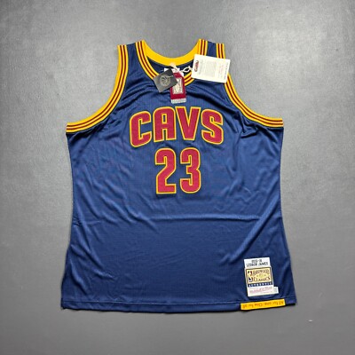 100% Authentic Lebron James Mitchell Ness 2015 2016 Cavaliers Jersey Size 52 2XL
