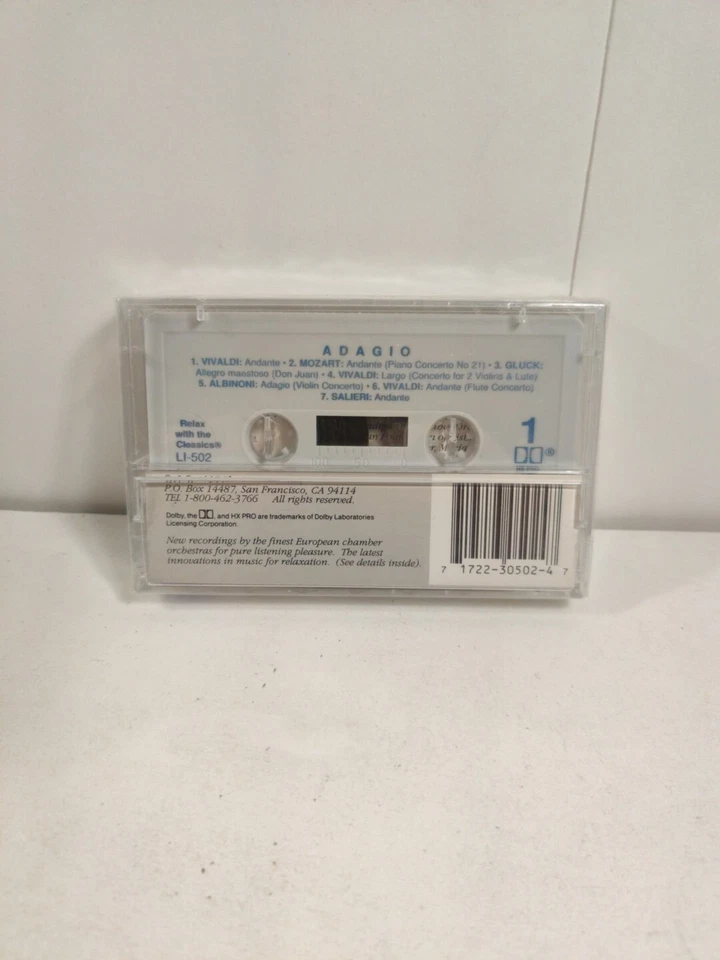 Relax With The Classics Audio Cassette Volume 2 Adagio 1987 New Sealed - Image 2 of 2