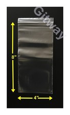 4" x 8" Reclosable Resealable Zip Top Lock Zipper Clear Plastic 4x8" Bags 2 ML