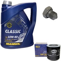 MotoröL ÖLfilter SM136 10W40 5Liter + ÖLablassschraube FüR Audi A6 100 VW Bus