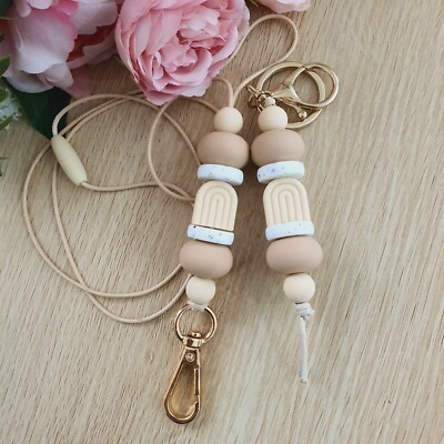 Keyring Silicone Boho Arch Beaded Keyring Bag Tag Kids Adults Popular Xmas Gifts
