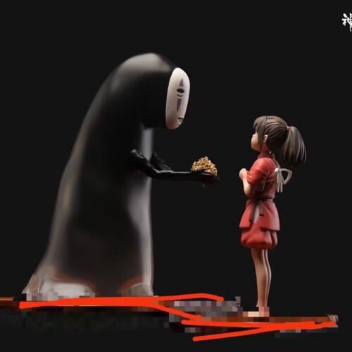 Spirited Away No Face Man & Chihiro Girl Pvc Action Figure Model Toys - Picture 1 of 3