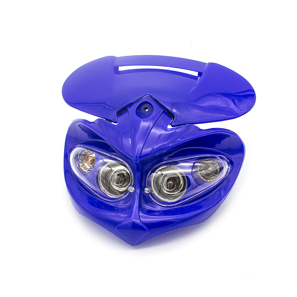FXCNC Blue Universal For Street Fighter Dirt Bike Headlight Head Lamp Fairing