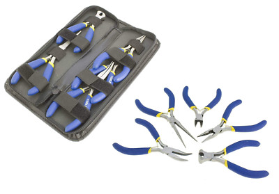 Mini Zangen Set Biegezange Nadelnase 5tlg gerade gebogen Winkelzange PL299