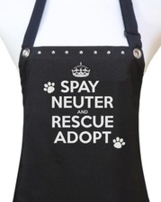 Dog Grooming Apron "SPAY NEUTER ADOPT" waterproof salon pet groomer dog wash