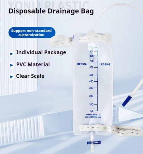 10x Catheter Leg Bag 1000ml Urinary Drainage,2Pcs Catheter Holder Strap Non-Slip - Picture 4 of 16