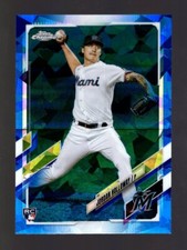 2021 TOPPS CHROME SAPPHIRE US82 JORDAN HOLLOWAY RC MIAMI MARLINS