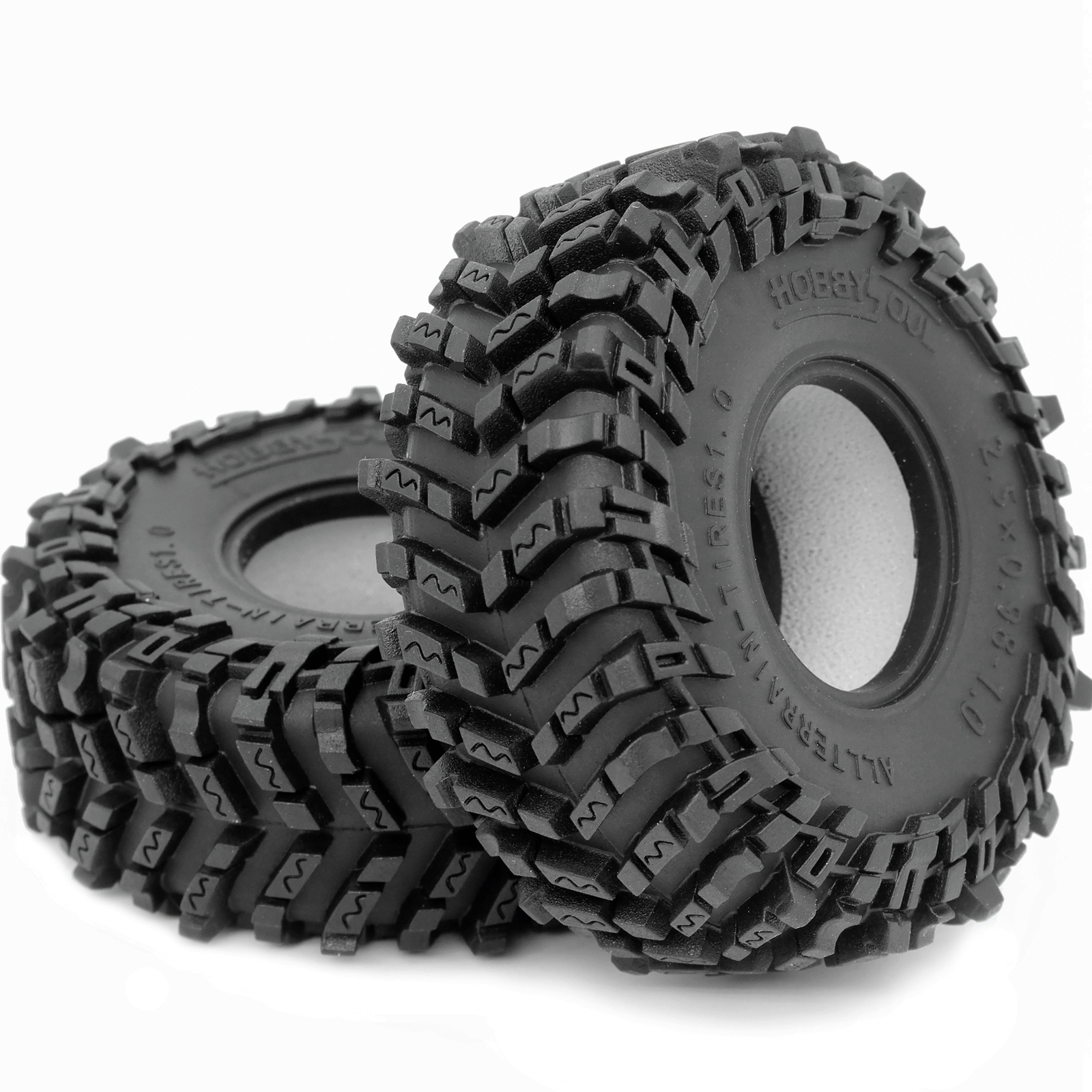 4x RC Soft Sticky 1.0 Tires Tyres 64mm For RC Mud Crawler 1/24 SCX24 1/