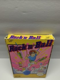 Rock n Ball NES Nintendo GAME+BOX ROUGH BOX TESTED AUTHENTIC FAST LOOK! 