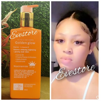 Golden Glow Body Milk 500ml Lotion Caviar + V- C  Advanced Active Whitening Milk