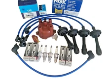 Toyota 3TC Corolla 80-82 Tune Up Kit - NGK Spark Plugs & Wires - YEC Cap & Rotor