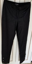 chanel women wool/cashmere black pants size 38