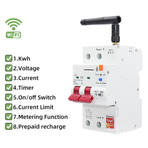 Tuya WiFi+RS485 Metering Leakage Circuit Breaker AC230V/400V Remote Control - Picture 1 of 20