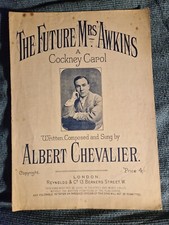 Vintage Sheet Music: The Future Mrs 'Awkins A Cockney Carol 1900
