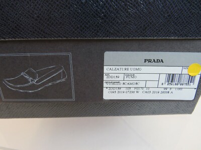 PRADA 2DD159 KHAKI FUMO SUEDE LOGO DRIVING MOCCASINS LOAFERS 8 / US 9 ITALY PRADA 2DD159 KHAKI FUMO SUEDE LOGO DRIVING MOCCASINS LOAFERS  main image 2