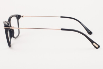 Tom Ford 5712-B 001 Shiny Black / Blue Block Eyeglasses TF5712 001