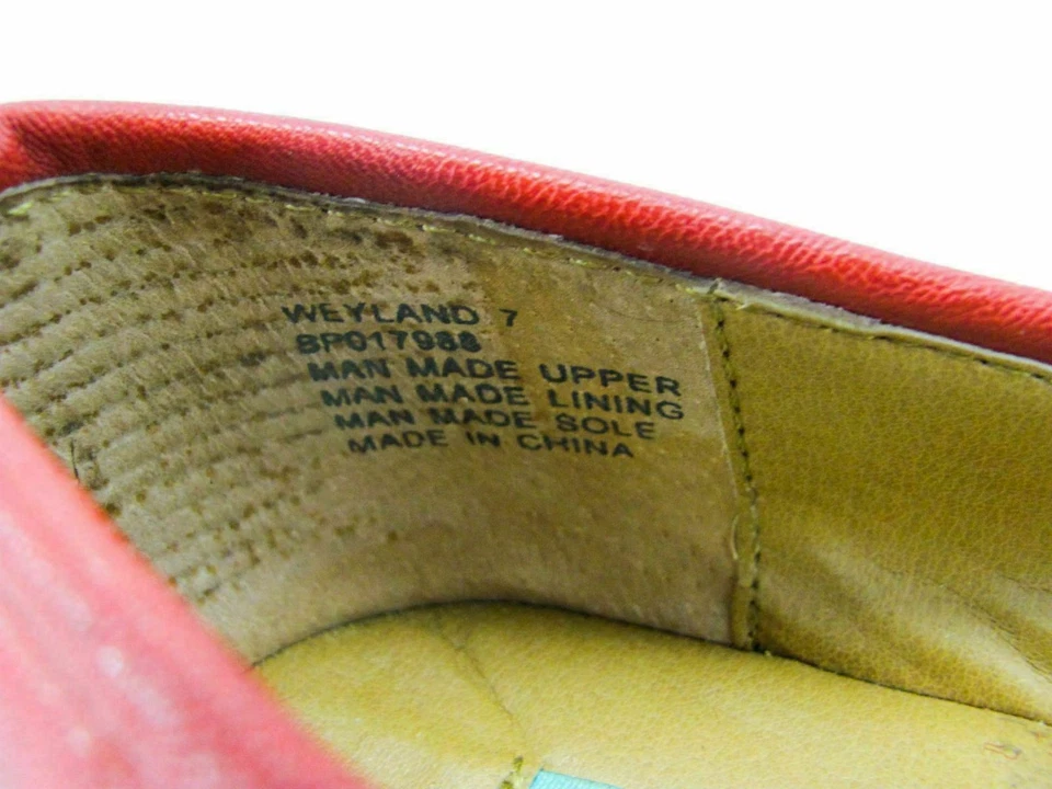 Zapato para mujer Miz Mooz M2 Weyland talla 7M rojo punta puntiaguda plano usado qp Foto 3 de 4