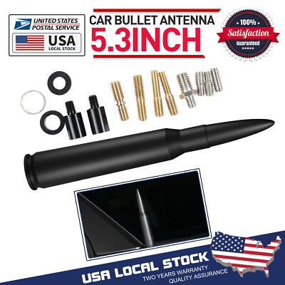 Modigt 5.3 inch 50CAL Black Bullet Antenna For SILVERADO 1500 2500 3500 06-22