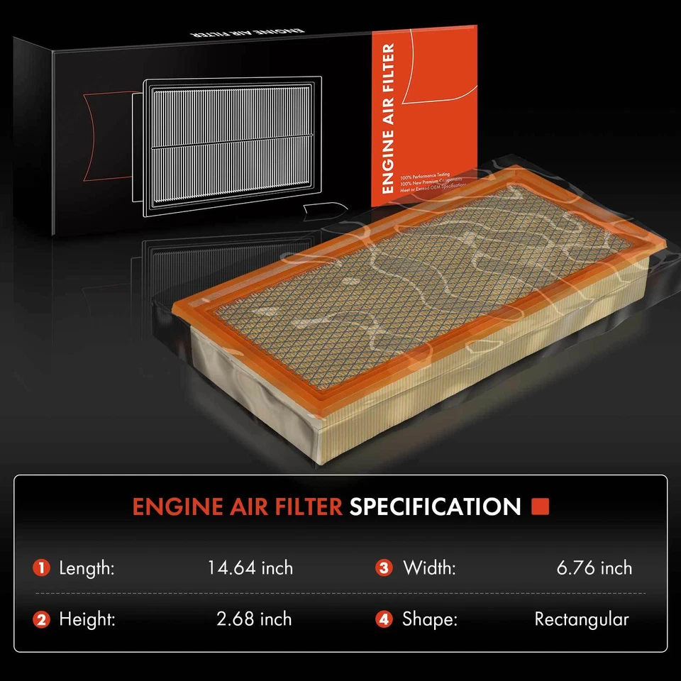 Воздушный фильтр двигателя для Ford F-250 350 450 550 Super Duty F-53 F-59 Transit 2 шт. - Изображение 2 из 4