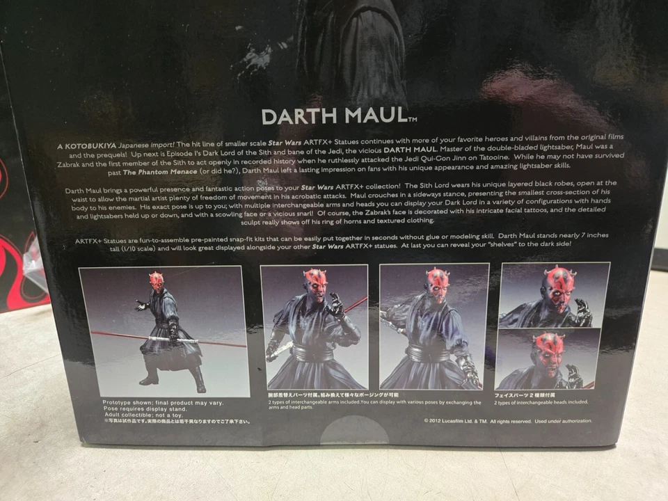 Figura Star Wars Darth Maul escala 1/10 ARTFX Plus KOTOBUKIYA kit de montaje simple Foto 4 de 4