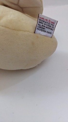 1986 GUND Duck Plush Rattle Baby Toy Yellow 5" Small Stuffed Animal Vintage Rare - Picture 8 of 11