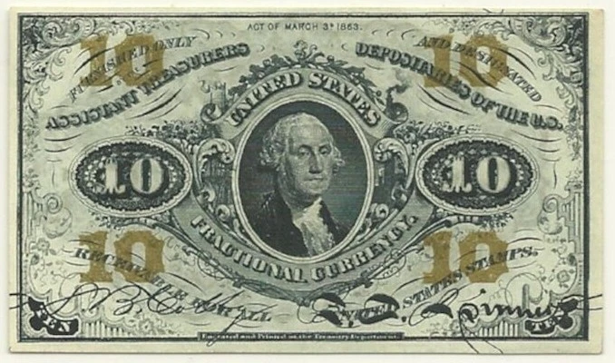 FR 1255 - 10c THIRD ISSUE - GREEN BACK - COLBY / SPINNER - PCGS 66 PPQ - GEM - Image 3 of 4