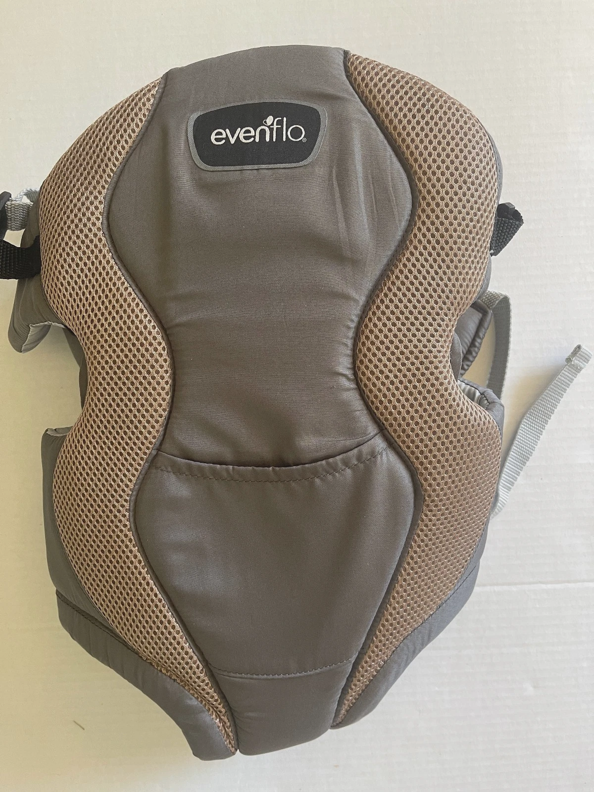 Evenflo Snugli Infant Front & Back Pack Gray Soft Baby Carrier Face In Out