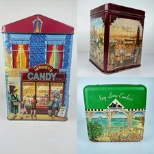 Lot 3 Advertising Tins Haribo German Hersheys Candy Store 2000 England Byrd