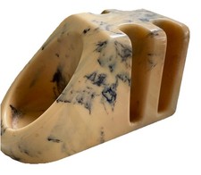 Vintage Faux Marble Toothbrush Cup Holder Solid Stone Heavy Plastic Coating  